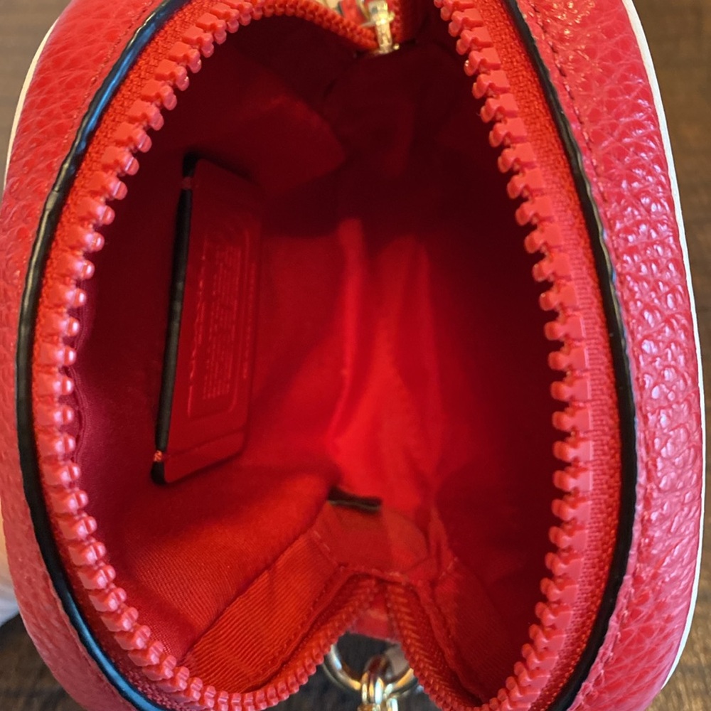 Coach Red Crossbody Bag with Black Trim - Picture 9 of 9
